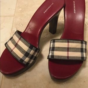Burberry nova check platform sandal